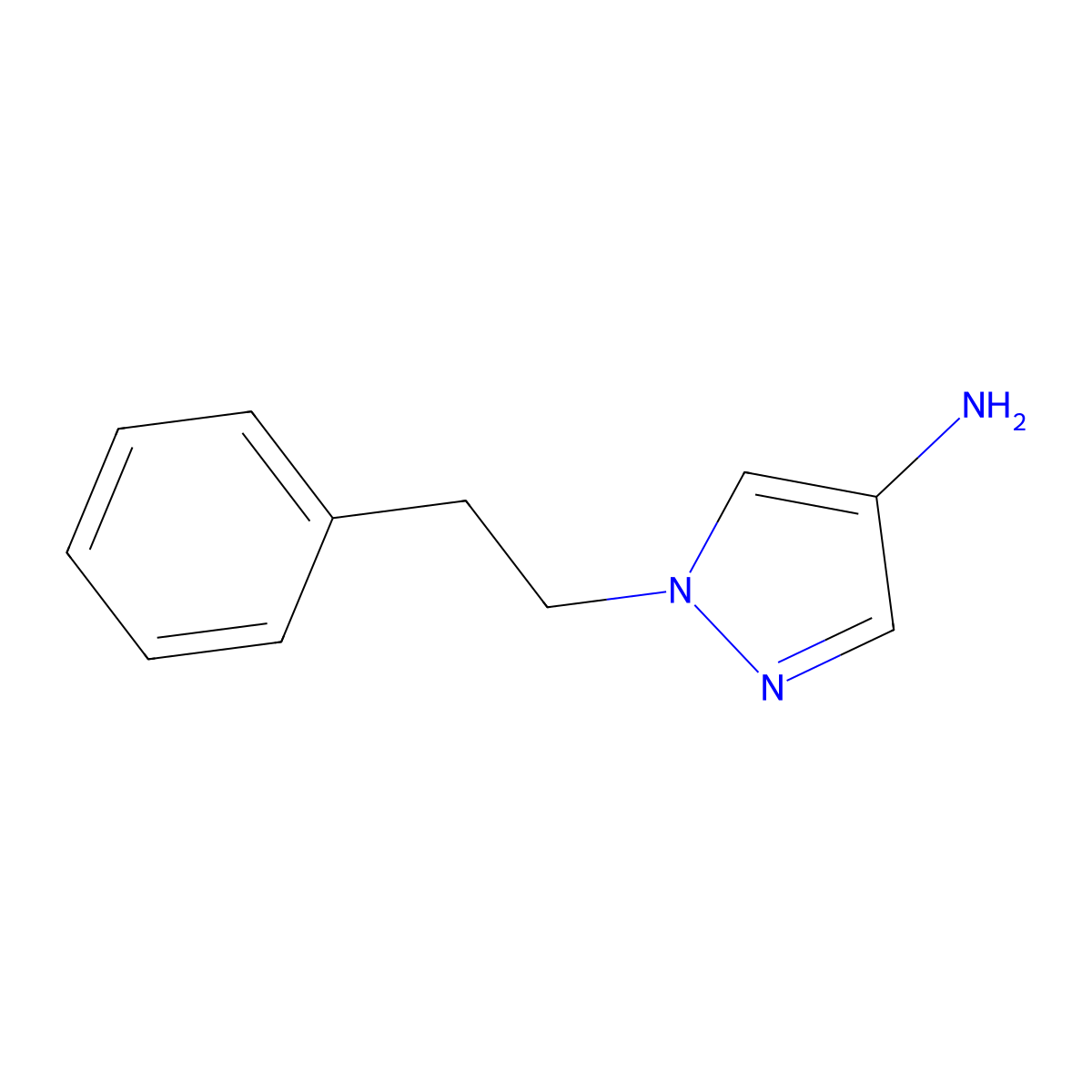1-(2-Phenylethyl)-1h-pyrazol-4-amine molecular structure, CAS 28466-65-1