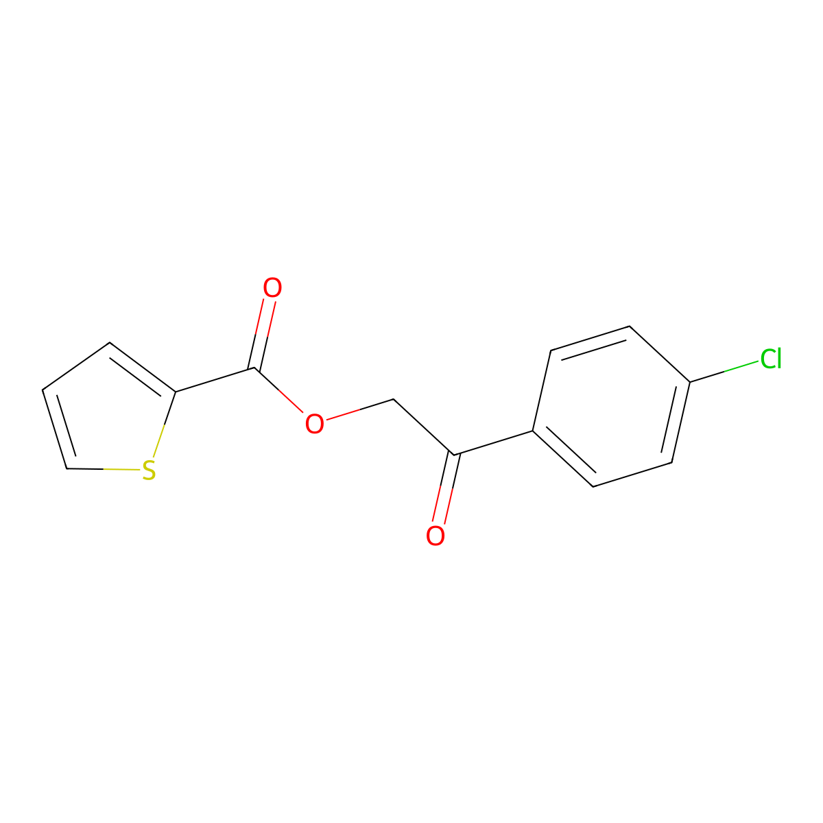 2-(4-Chlorophenyl)-2-oxoethyl thiophene-2-carboxylate molecular structure, CAS 284665-53-8