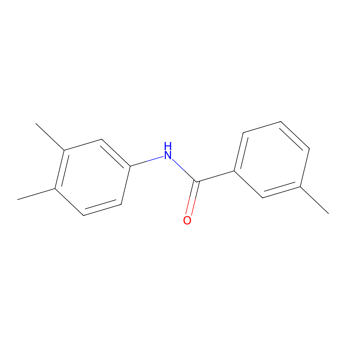 N-(3,4-Dimethylphenyl)-3-methylbenzamide molecular structure, CAS 284668-70-8