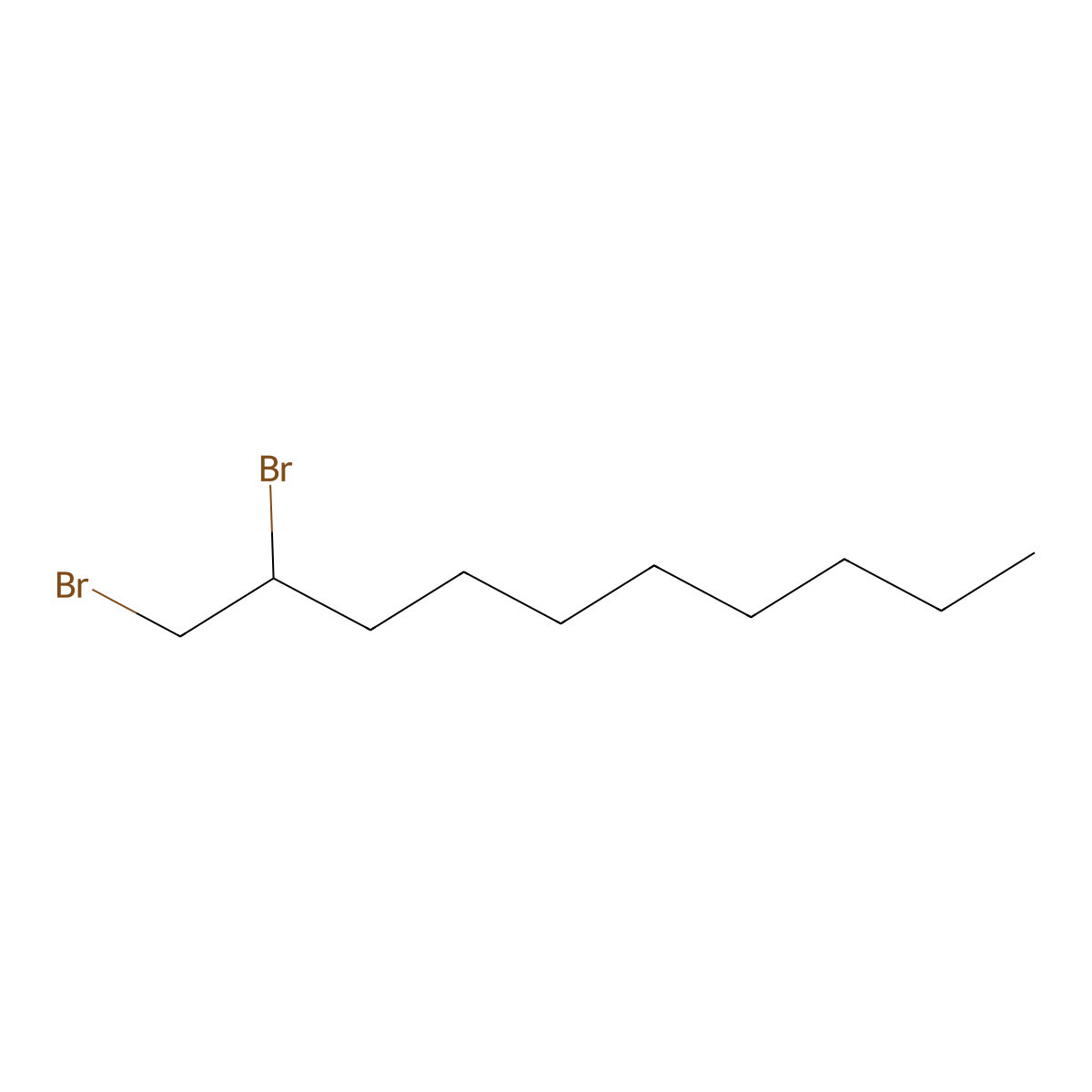 1,2-Dibromodecane molecular structure, CAS 28467-71-2