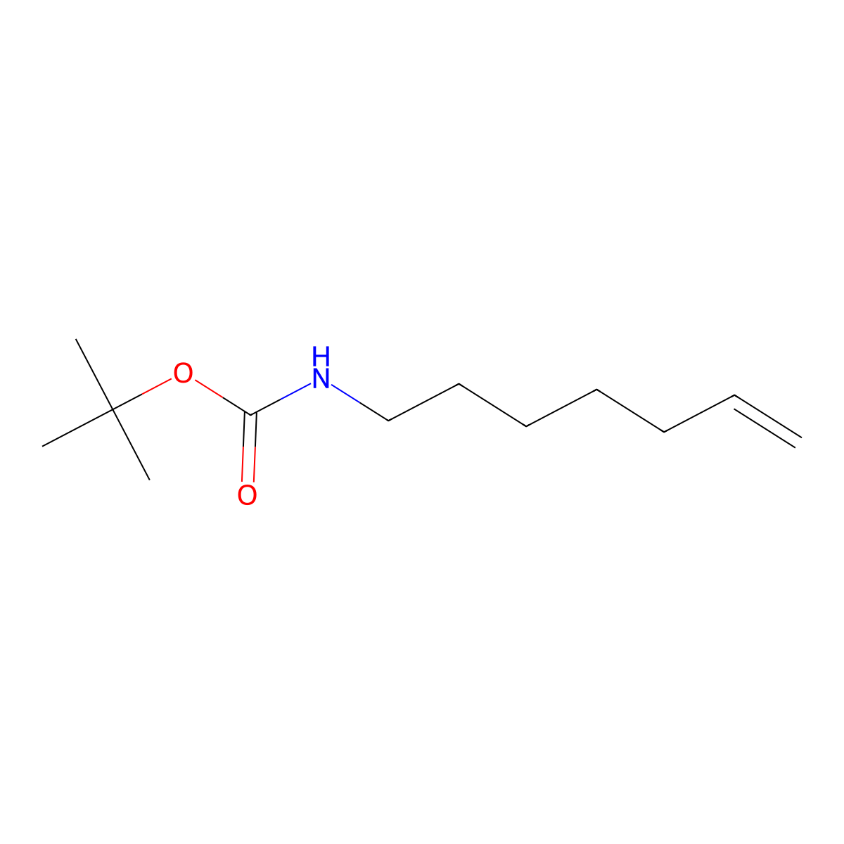 Tert-butyl N-(hept-6-EN-1-YL)carbamate molecular structure, CAS 284670-71-9