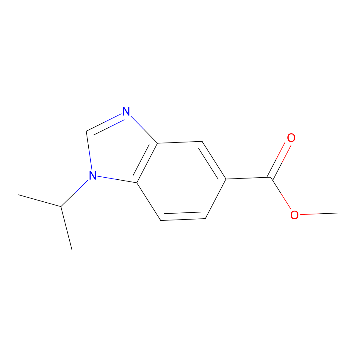 Methyl 1-isopropyl-1H-benzo[d]imidazole-5-carboxylate molecular structure, CAS 284672-84-0