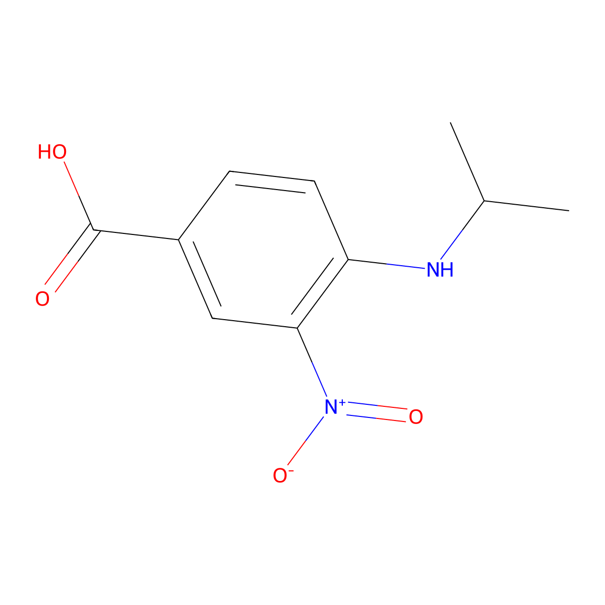 4-(Isopropylamino)-3-nitrobenzoic acid molecular structure, CAS 284672-95-3