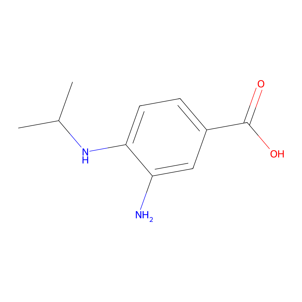 3-Amino-4-(isopropylamino)benzoic acid molecular structure, CAS 284673-06-9