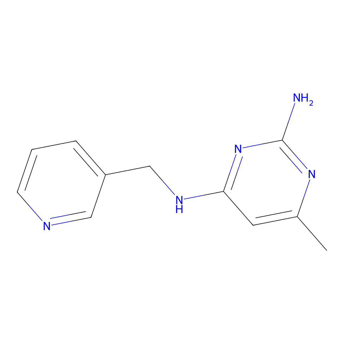 6-Methyl-N4-(pyridin-3-ylmethyl)pyrimidine-2,4-diamine molecular structure, CAS 284673-76-3