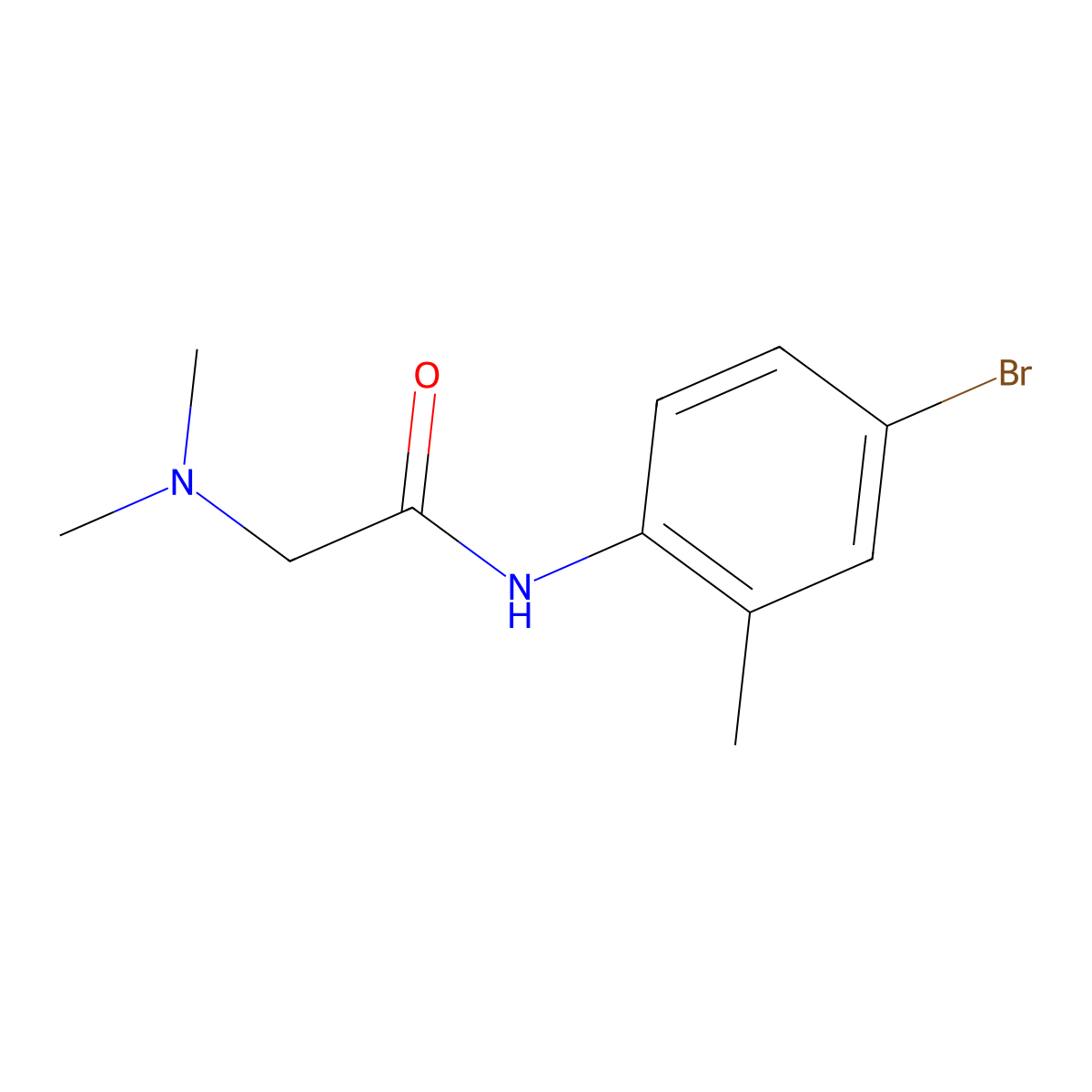 N-(4-Bromo-2-methylphenyl)-2-(dimethylamino)acetamide molecular structure, CAS 284679-65-8