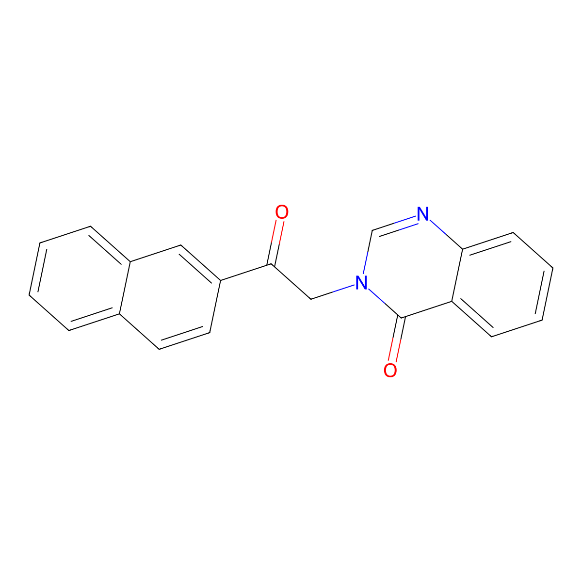 3-(2-Naphthalen-2-yl-2-oxoethyl)quinazolin-4-one molecular structure, CAS 284682-65-1