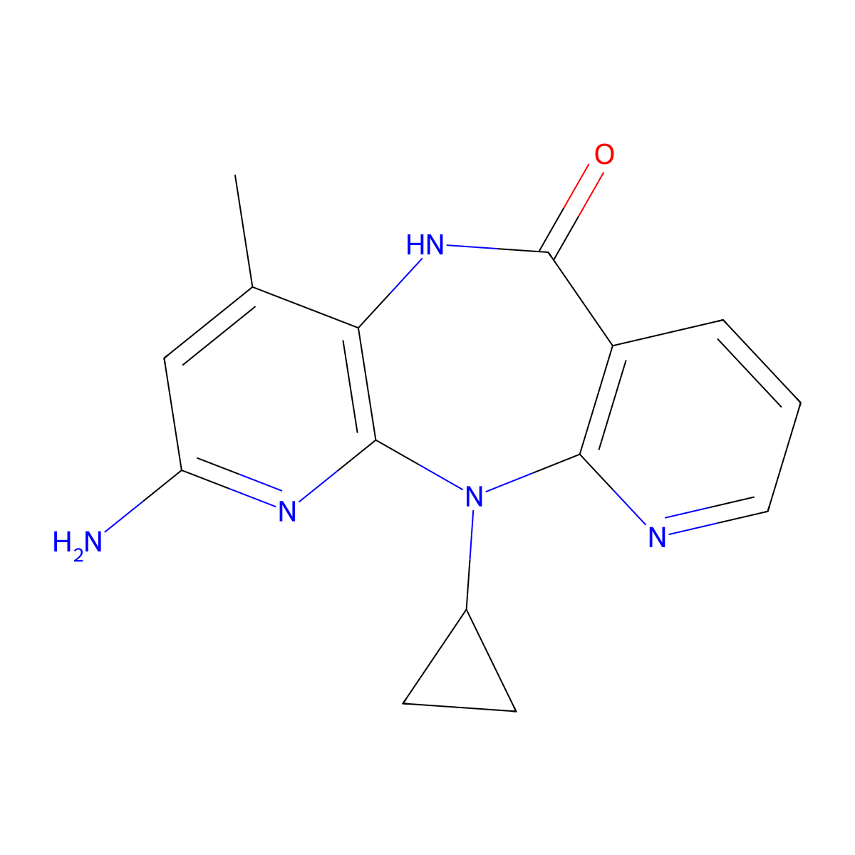 2-Amino Nevirapine molecular structure, CAS 284686-15-3
