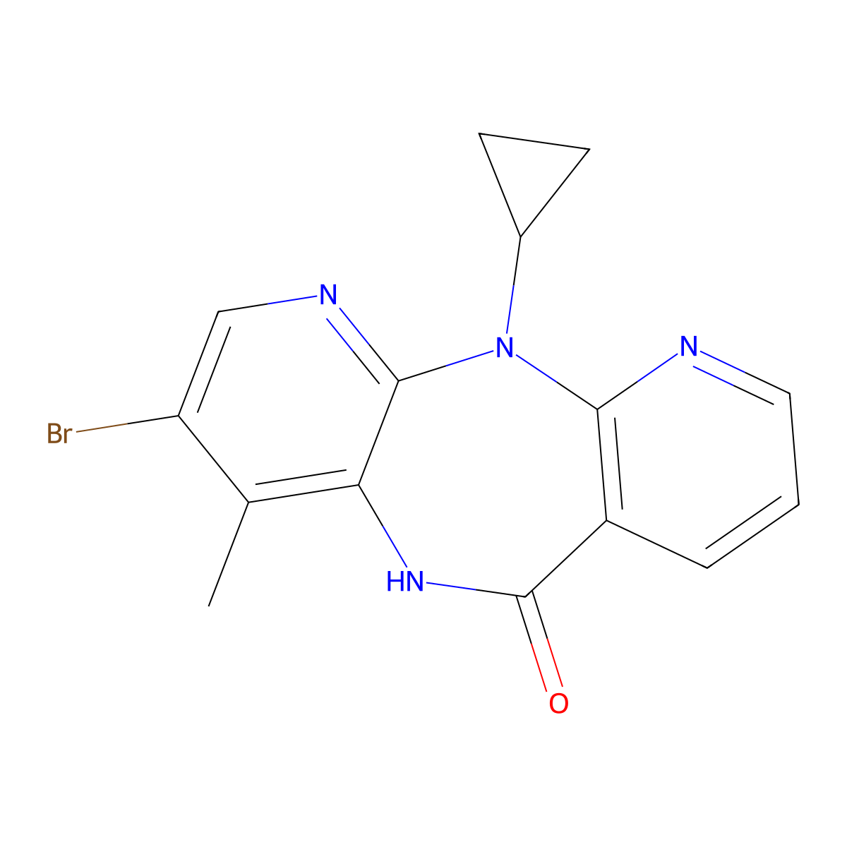 3-Bromo Nevirapine molecular structure, CAS 284686-21-1
