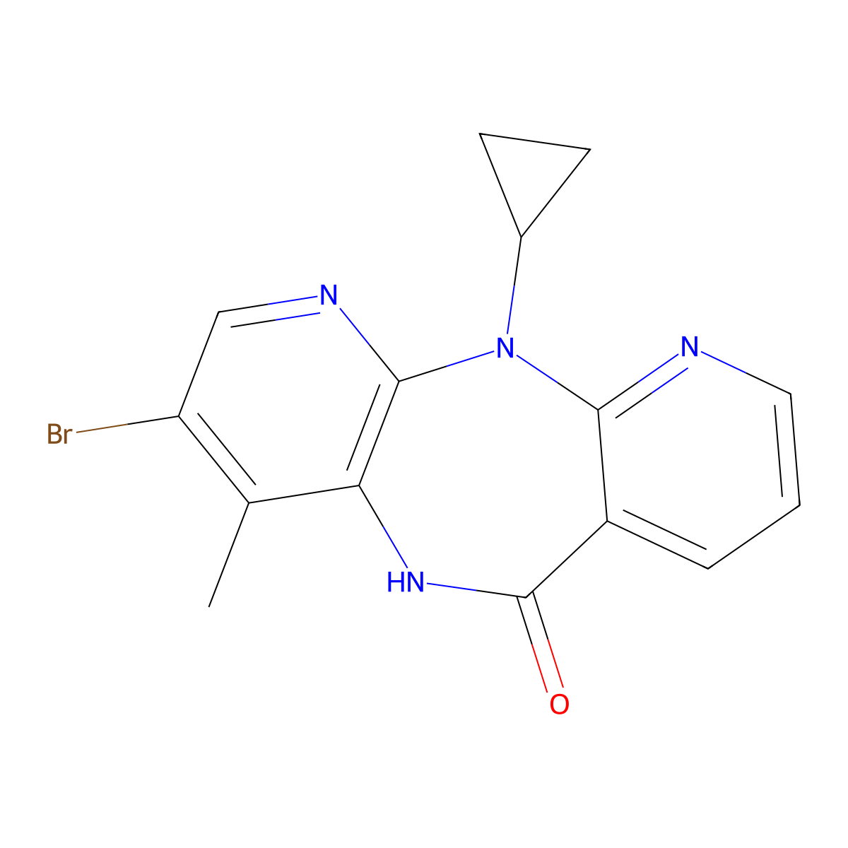 3-Bromo Nevirapine molecular structure, CAS 284686-21-1