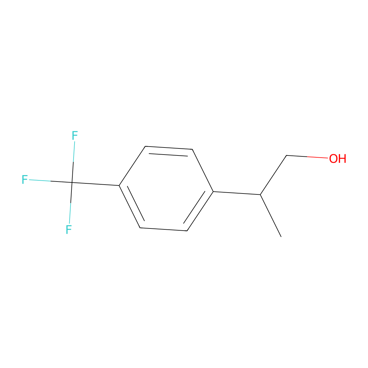 2-(4-(Trifluoromethyl)phenyl)propan-1-ol molecular structure, CAS 284686-92-6