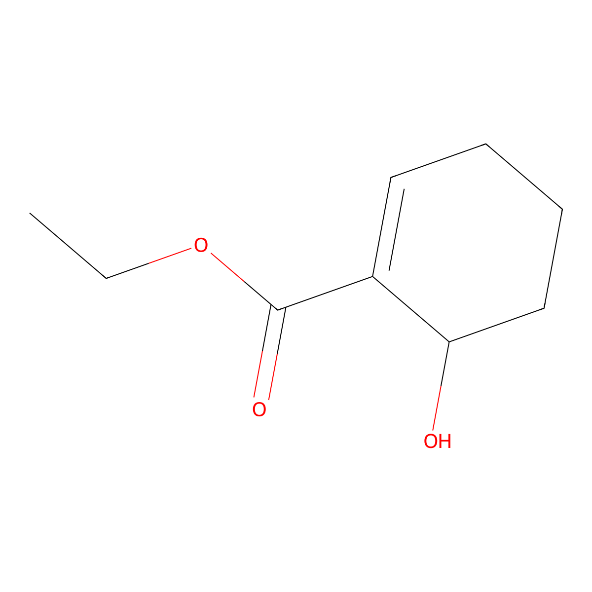 Ethyl 6-hydroxycyclohex-1-enecarboxylate molecular structure, CAS 28469-52-5