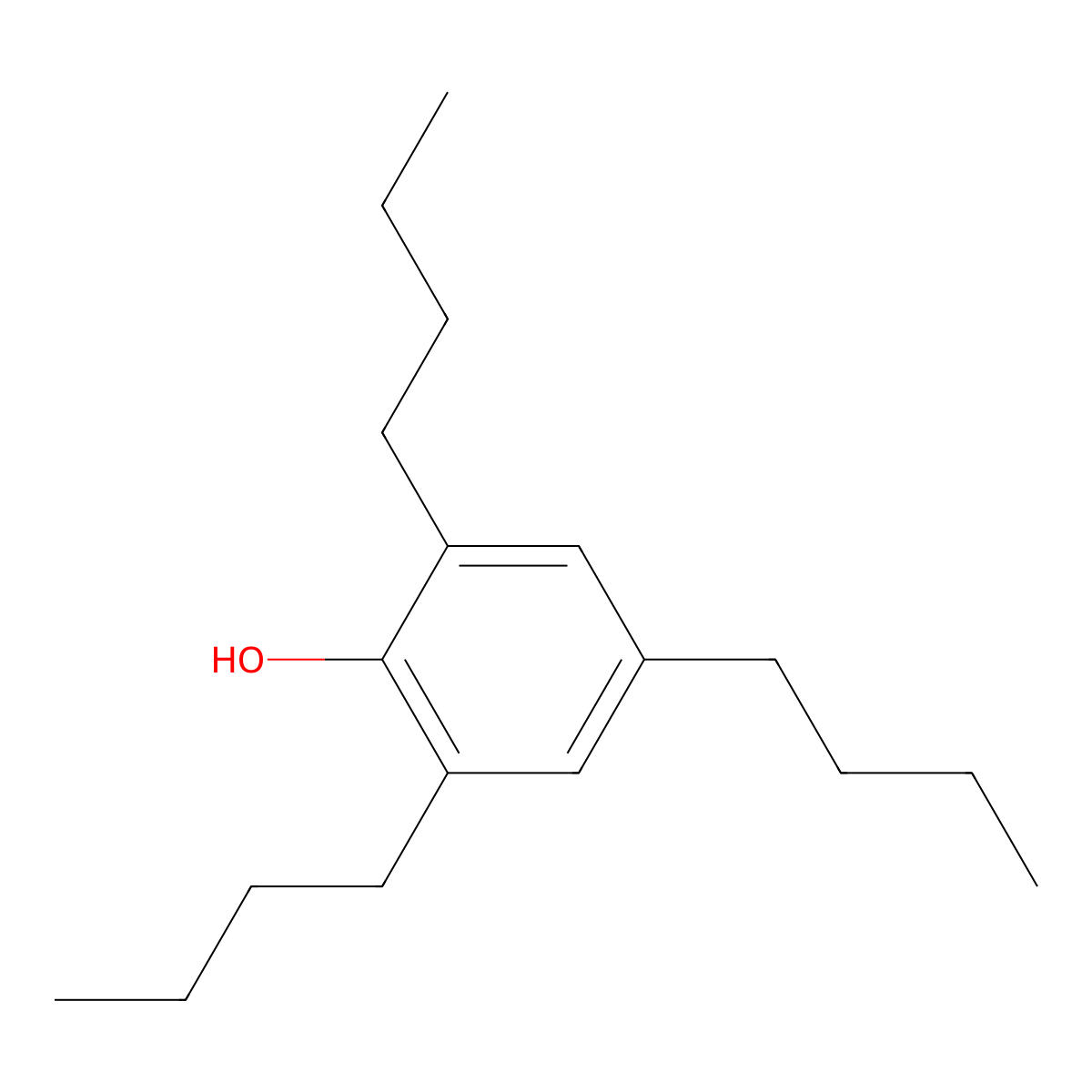 2,4,6-Tributylphenol molecular structure, CAS 28471-16-1