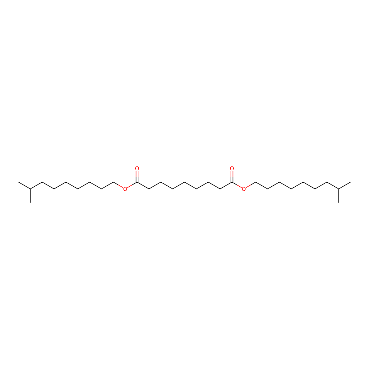 Nonanedioic acid, diisodecyl ester molecular structure, CAS 28472-97-1