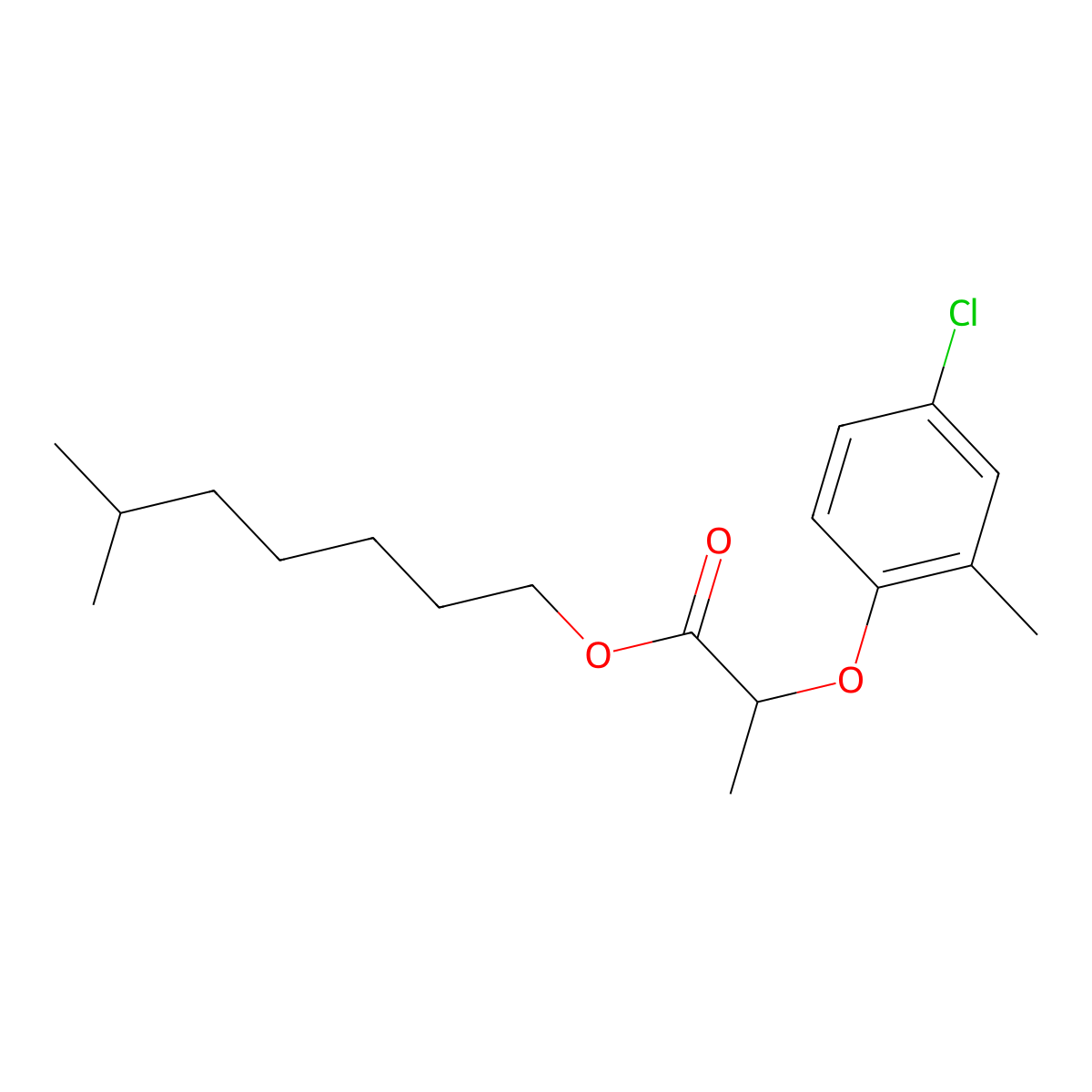 Mecoprop-isoctyl molecular structure, CAS 28473-03-2
