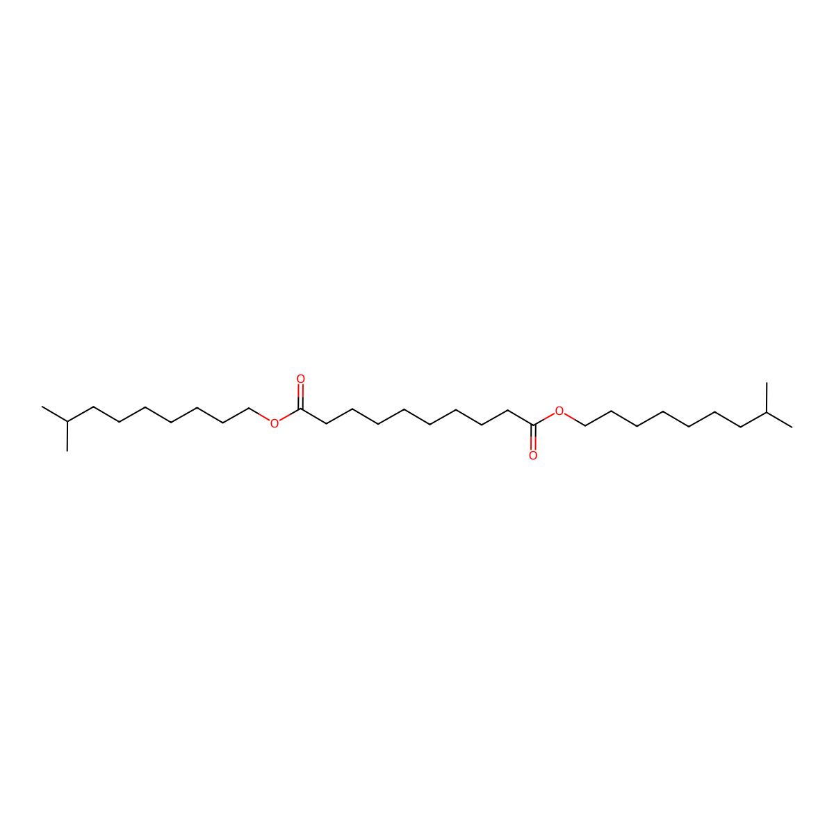 Decanedioic acid, 1,10-diisodecyl ester molecular structure, CAS 28473-19-0