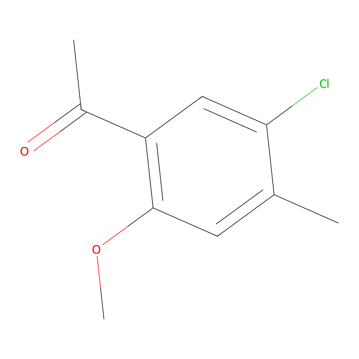 1-(5-Chloro-2-methoxy-4-methylphenyl)-ethanone molecular structure, CAS 28478-40-2