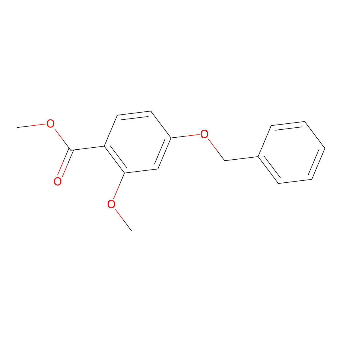 4-Benzyloxy-2-methoxybenzoic acid methyl ester molecular structure, CAS 28478-45-7