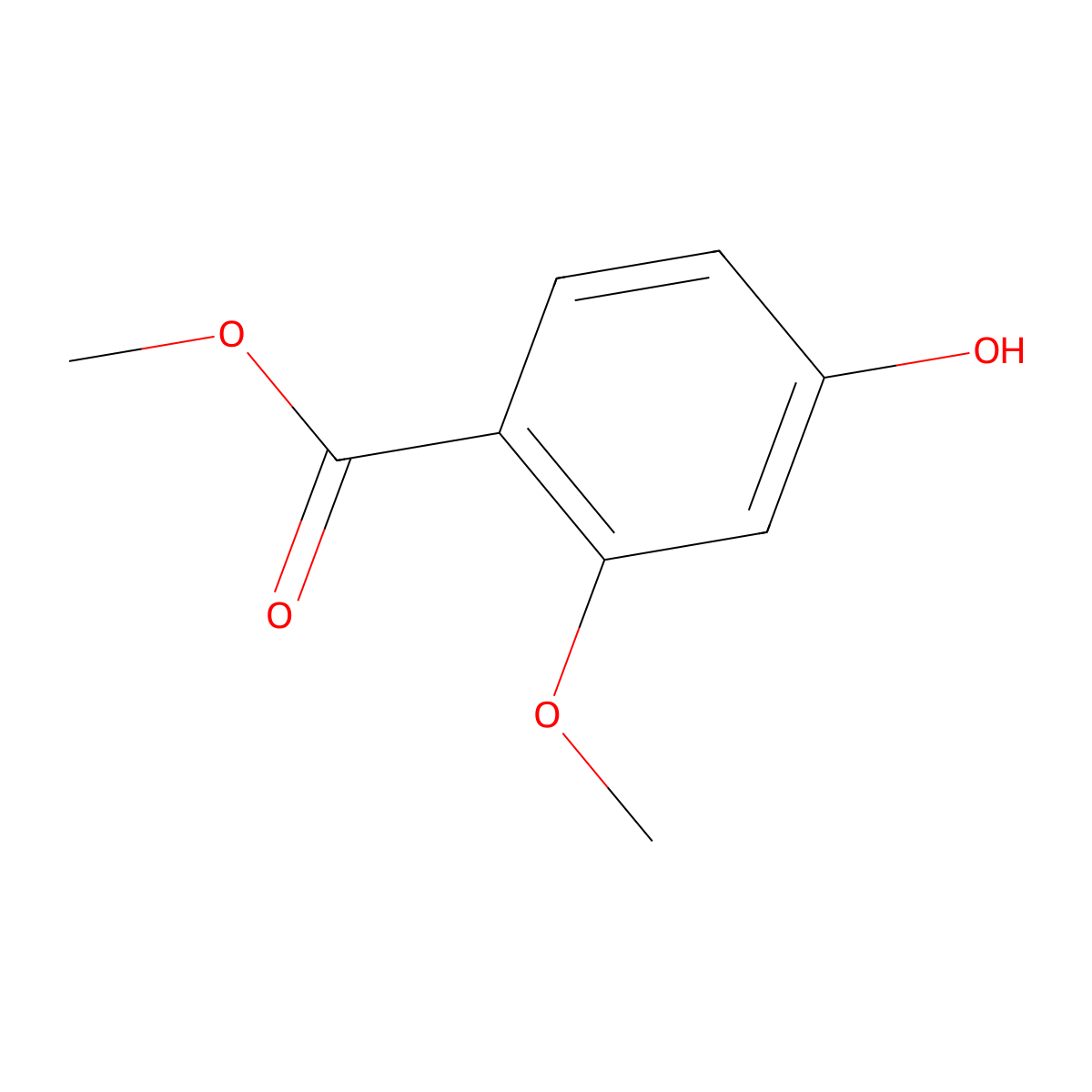 Methyl 4-hydroxy-2-methoxybenzoate molecular structure, CAS 28478-46-8