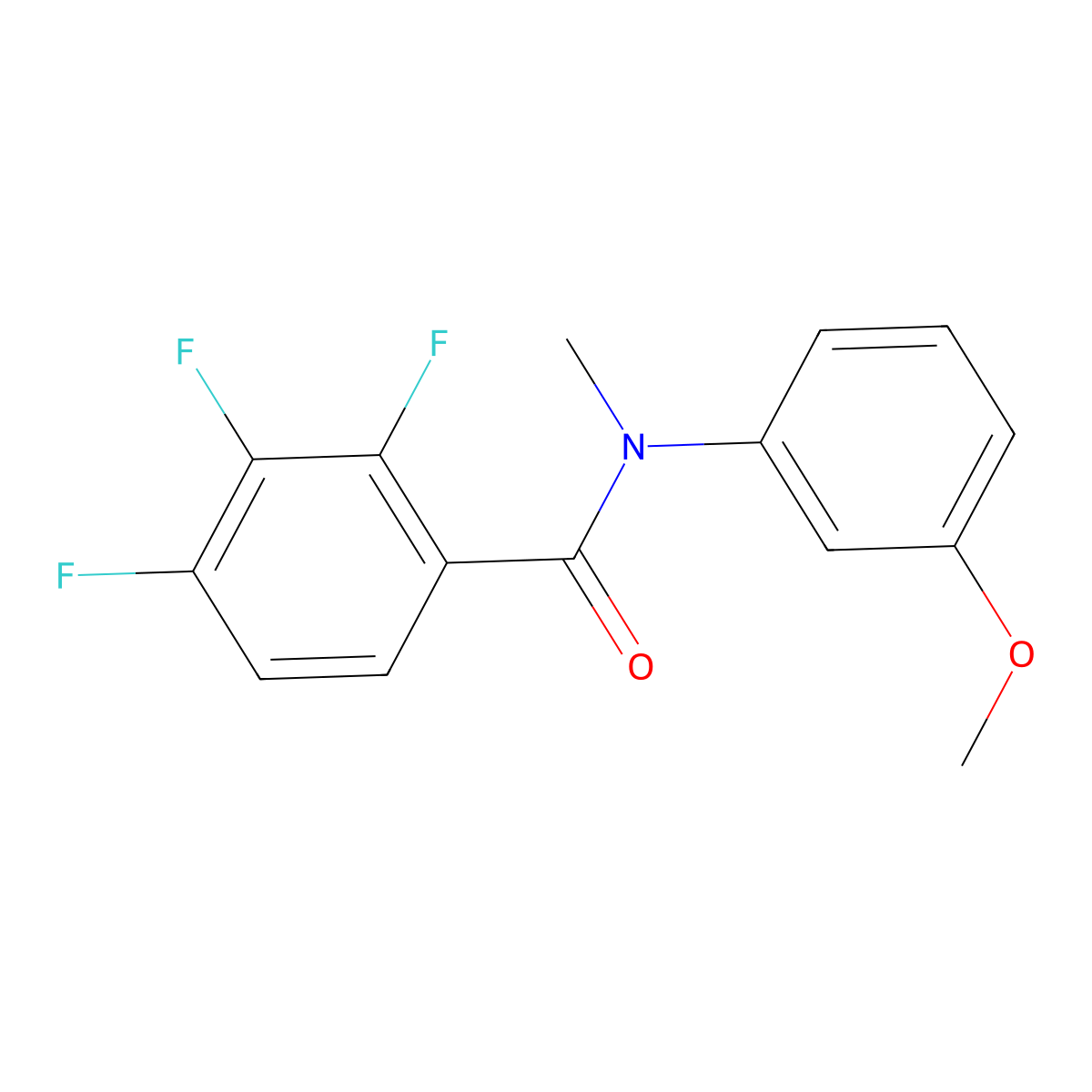 2,3,4-trifluoro-N-(3-methoxyphenyl)-N-methylbenzamide molecular structure, CAS 2847886-92-2