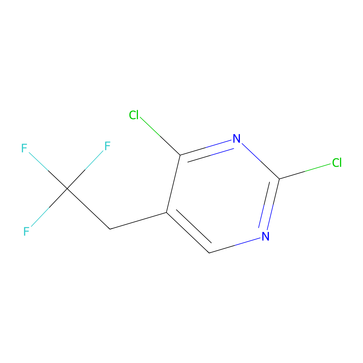 2,4-Dichloro-5-(2,2,2-trifluoroethyl)pyrimidine molecular structure, CAS 2847921-69-9