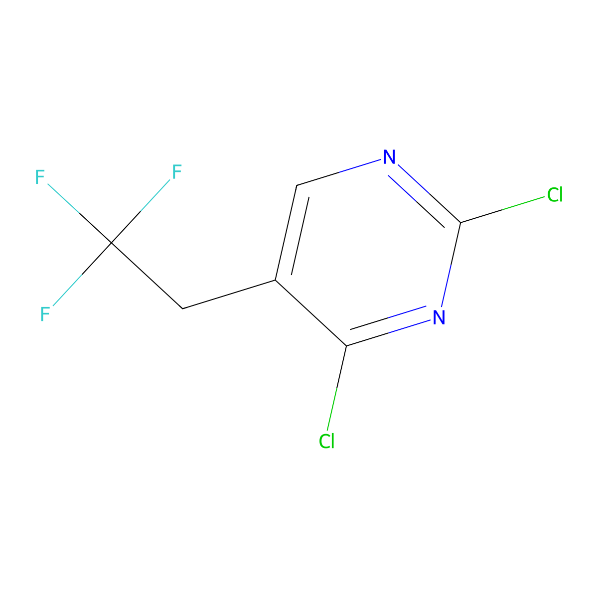 2,4-Dichloro-5-(2,2,2-trifluoroethyl)pyrimidine molecular structure, CAS 2847921-69-9