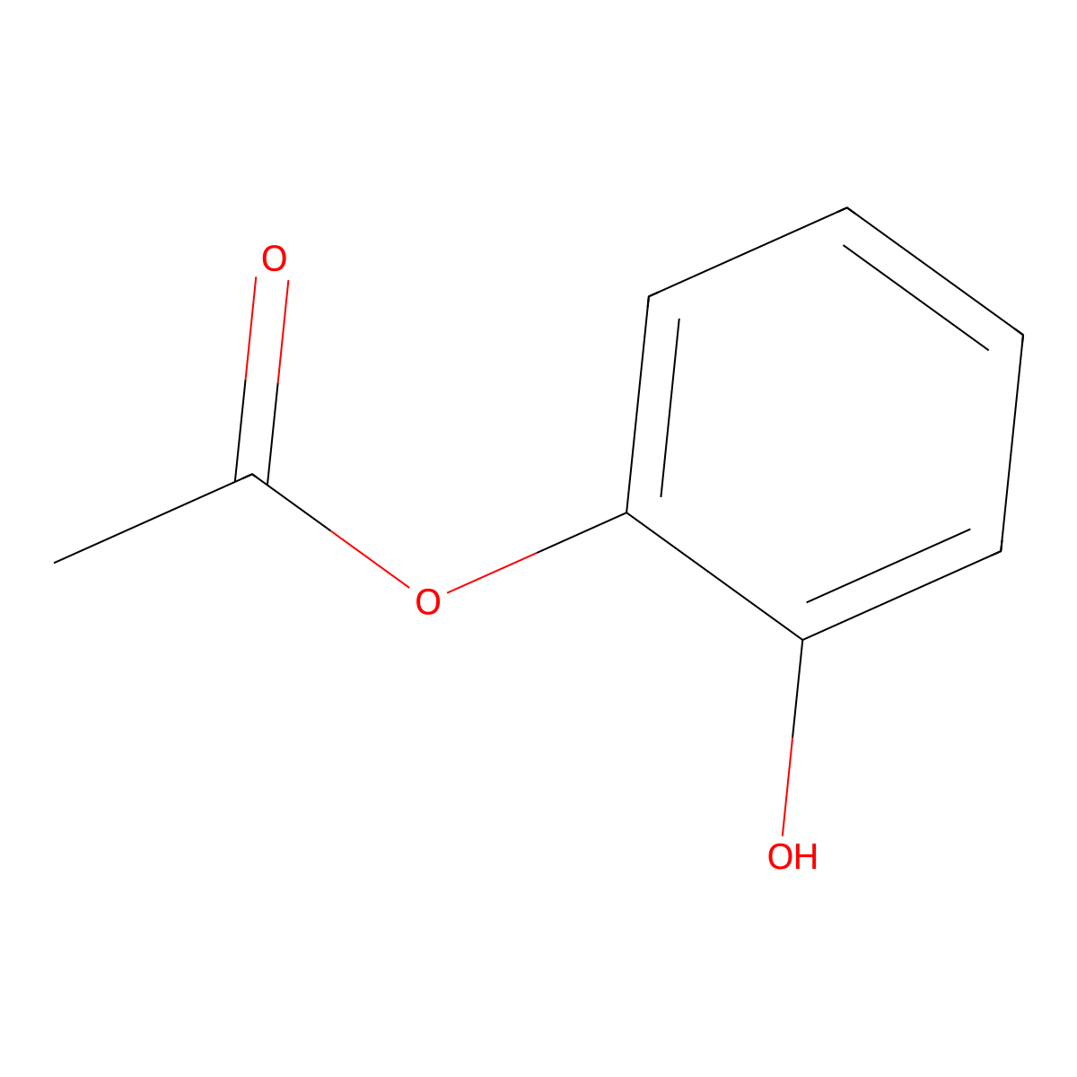 Catechol, acetate molecular structure, CAS 2848-25-1