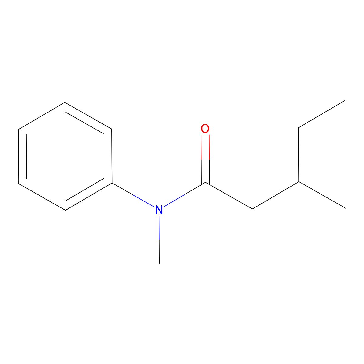 N,3-Dimethyl-N-phenylpentanamide molecular structure, CAS 28481-34-7
