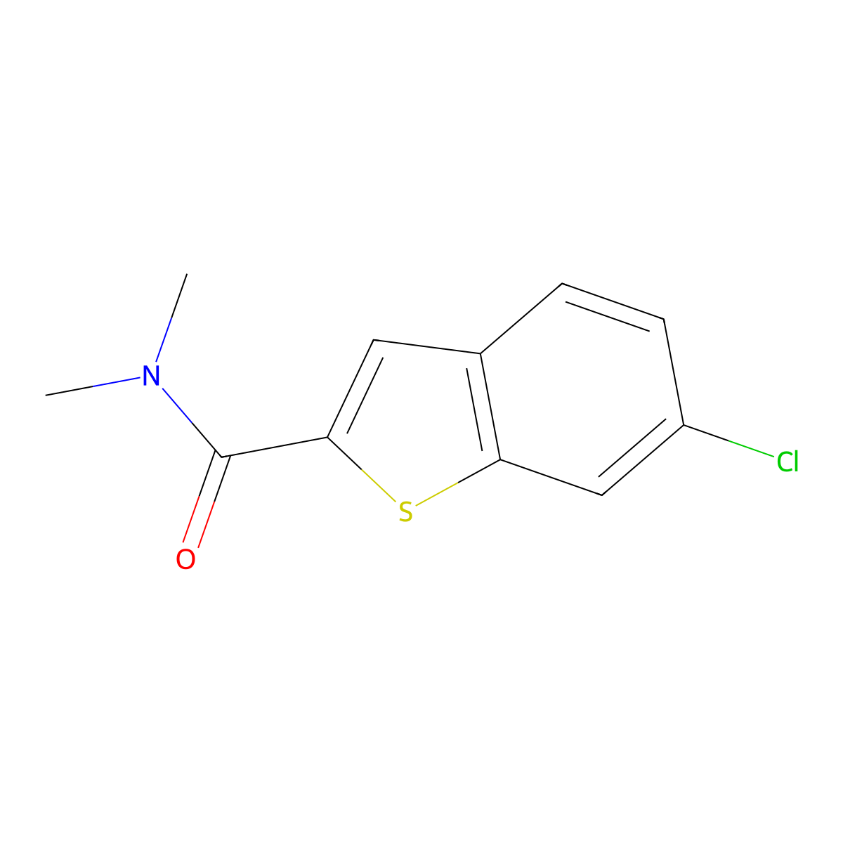 6-Chloro-N,N-dimethylbenzo[b]thiophene-2-carboxamide molecular structure, CAS 2848136-98-9