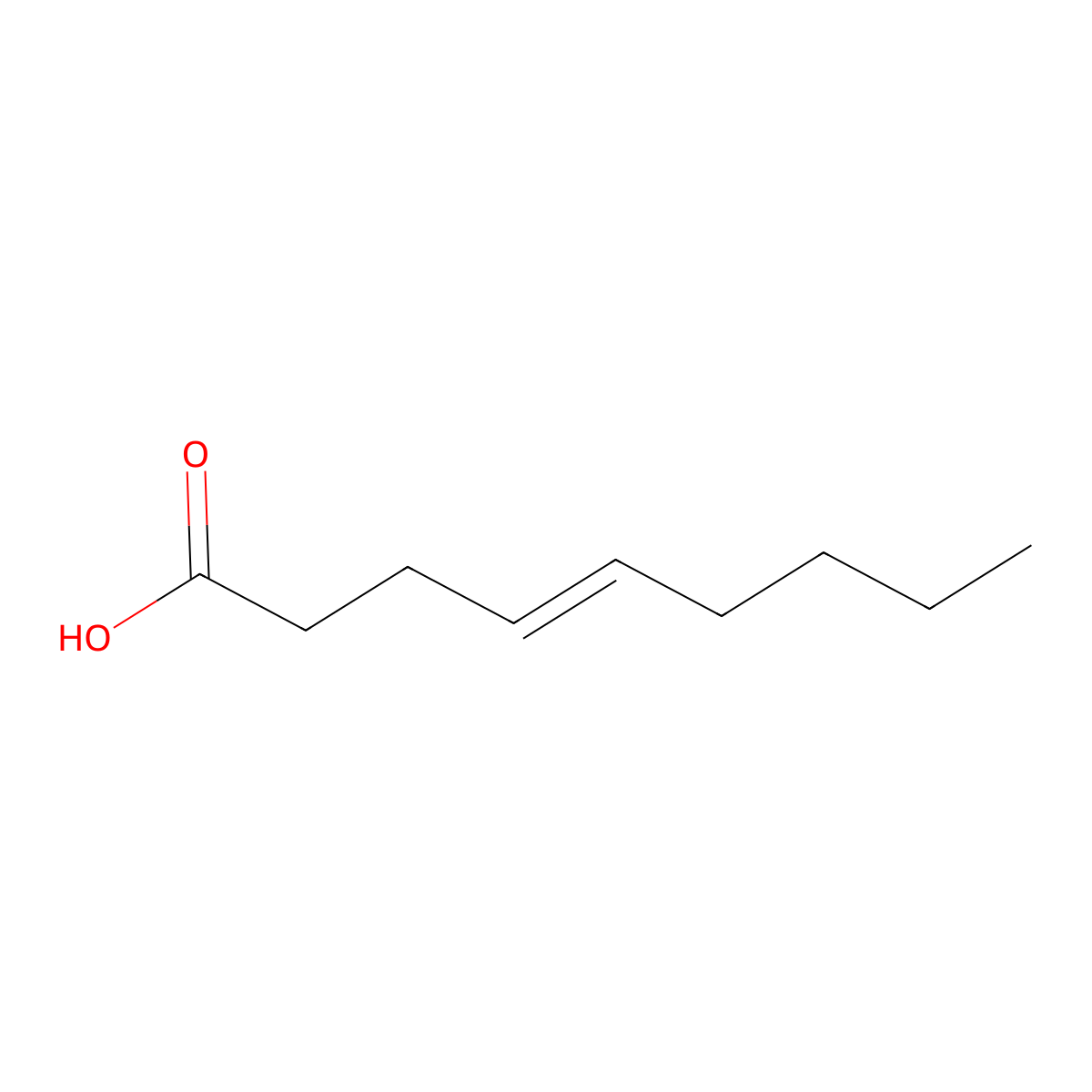 4-Nonenoic acid molecular structure, CAS 28482-04-4