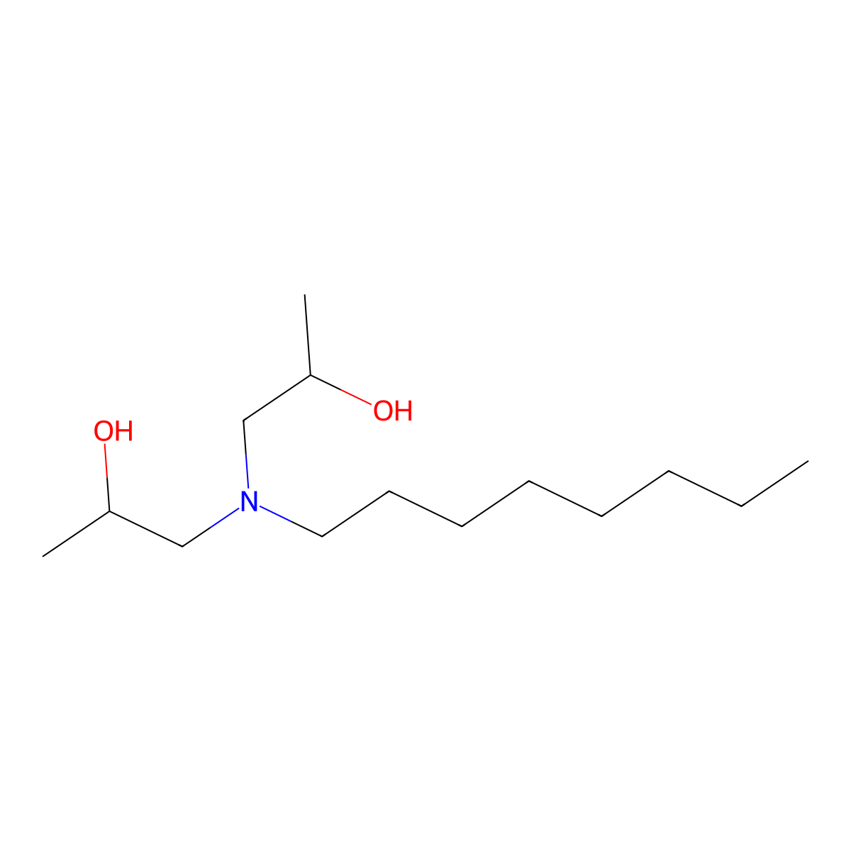 2-Propanol, 1,1'-(octylimino)bis- molecular structure, CAS 28482-15-7