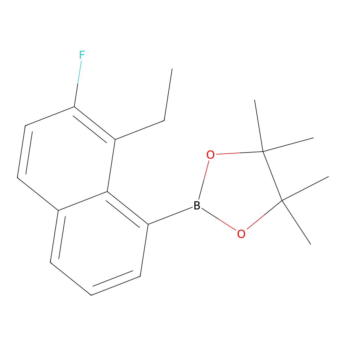 2-(8-Ethyl-7-fluoronaphthalen-1-yl)-4,4,5,5-tetramethyl-1,3,2-dioxaborolane molecular structure, CAS 2848567-14-4
