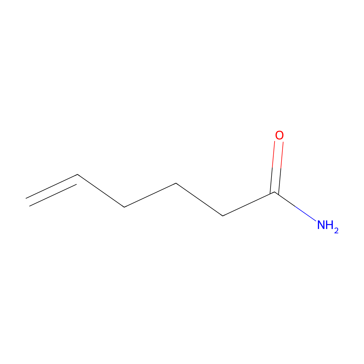 5-Hexenamide molecular structure, CAS 28487-09-4