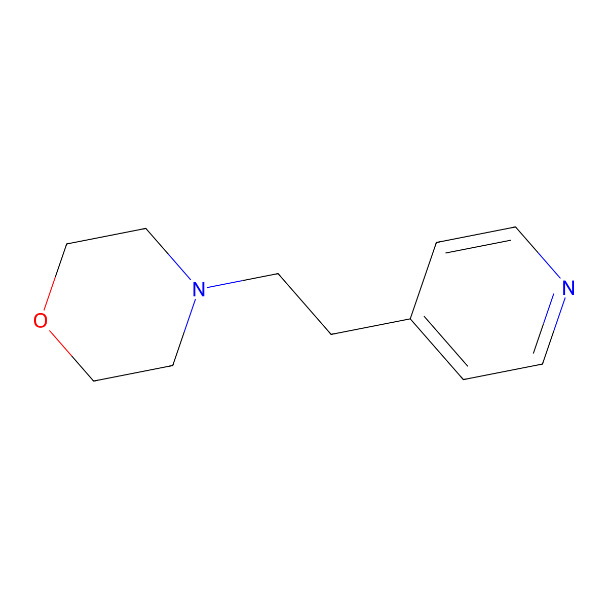 4-(2-(4-Pyridinyl)ethyl)morpholine molecular structure, CAS 28487-18-5