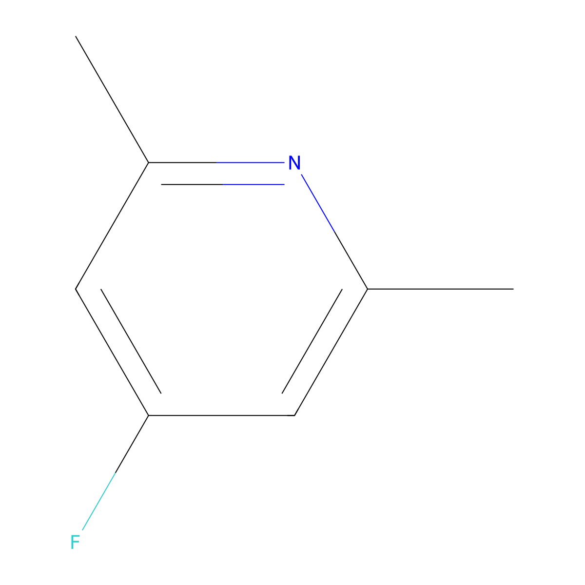 4-Fluoro-2,6-dimethylpyridine molecular structure, CAS 28489-31-8