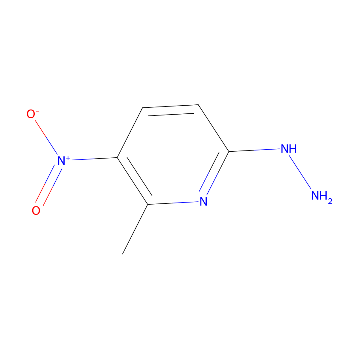 (6-Methyl-5-nitropyridin-2-yl)hydrazine molecular structure, CAS 28489-37-4