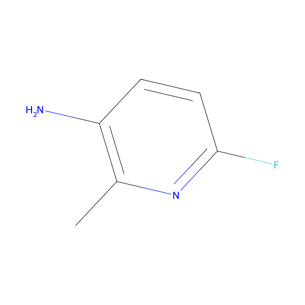 6-Fluoro-2-methylpyridin-3-amine molecular structure, CAS 28489-47-6