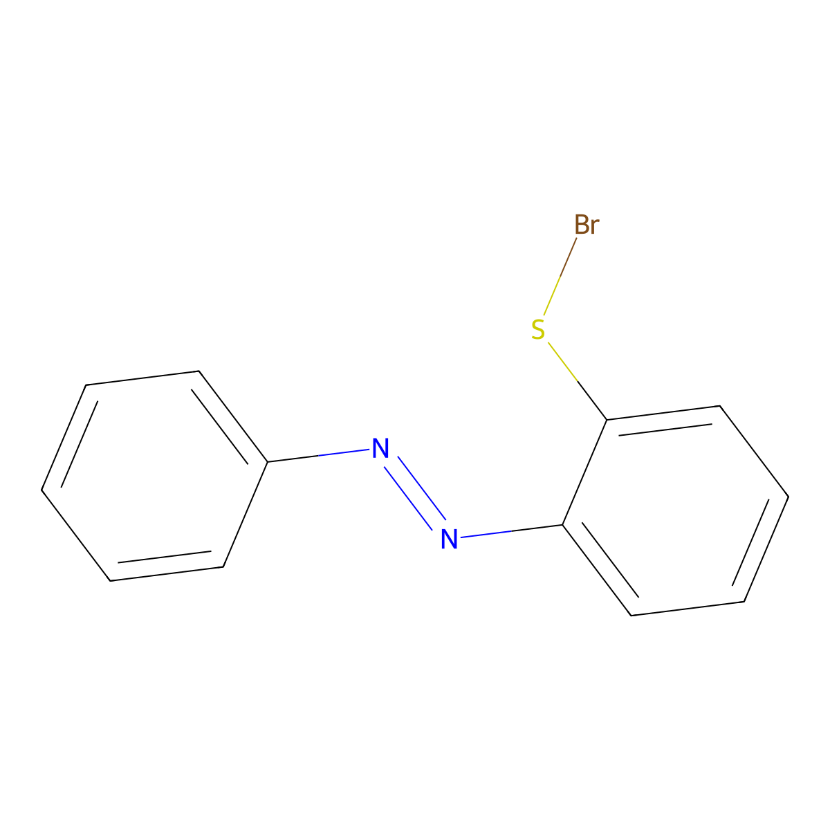 Benzenesulfenyl bromide, 2-(phenylazo)- molecular structure, CAS 2849-62-9