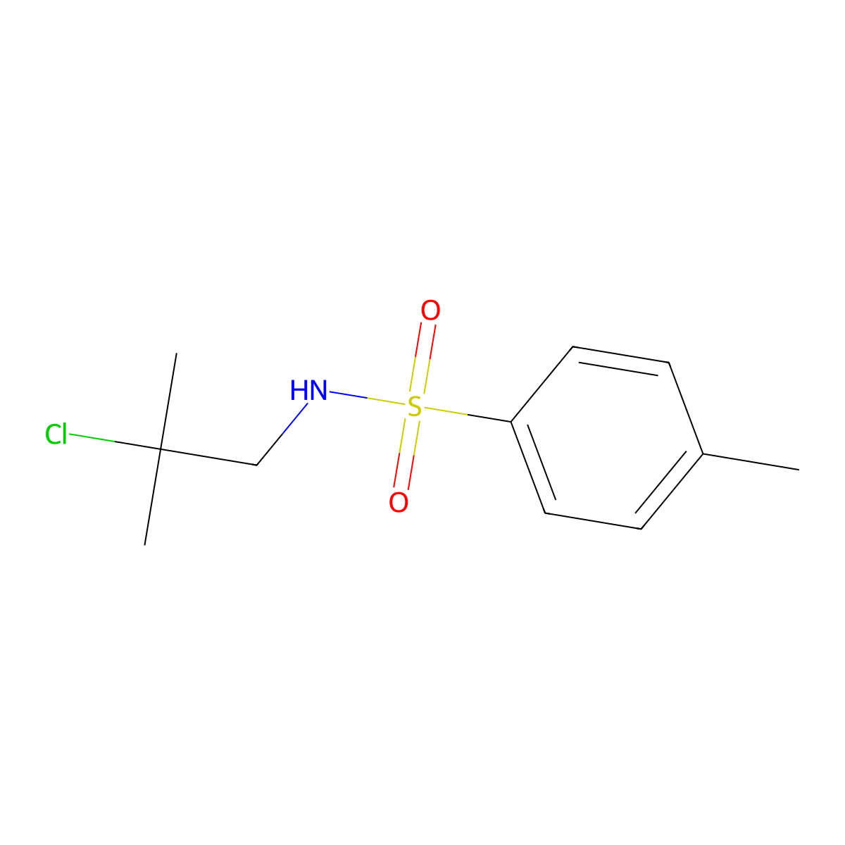 N-(2-chloro-2-methylpropyl)-4-methylbenzenesulfonamide molecular structure, CAS 2849-72-1