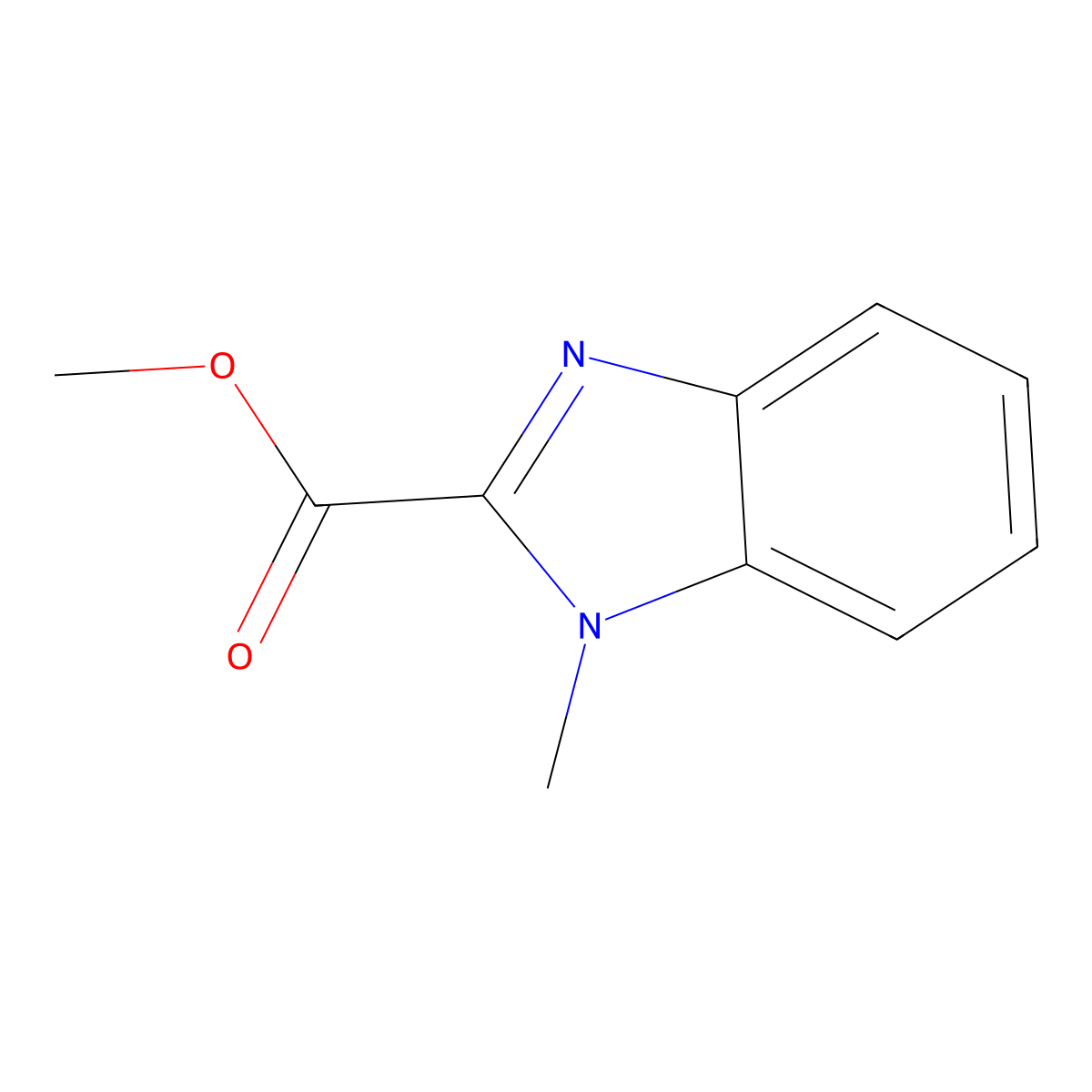 Methyl 1-methyl-1H-benzimidazole-2-carboxylate molecular structure, CAS 2849-92-5