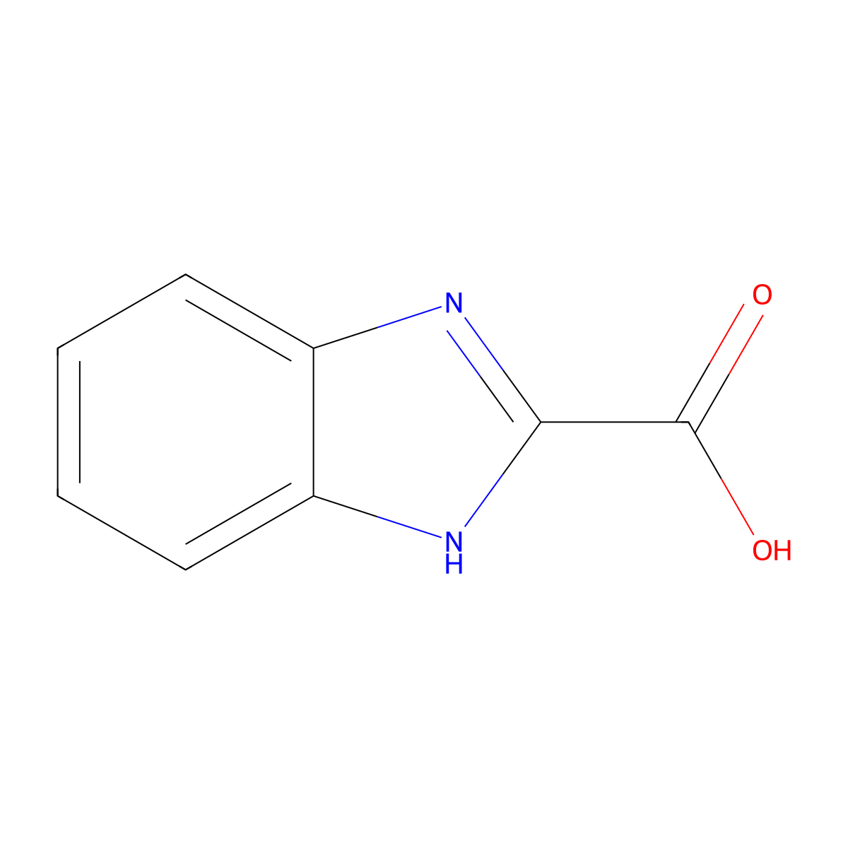 2-Benzimidazolecarboxylic acid molecular structure, CAS 2849-93-6