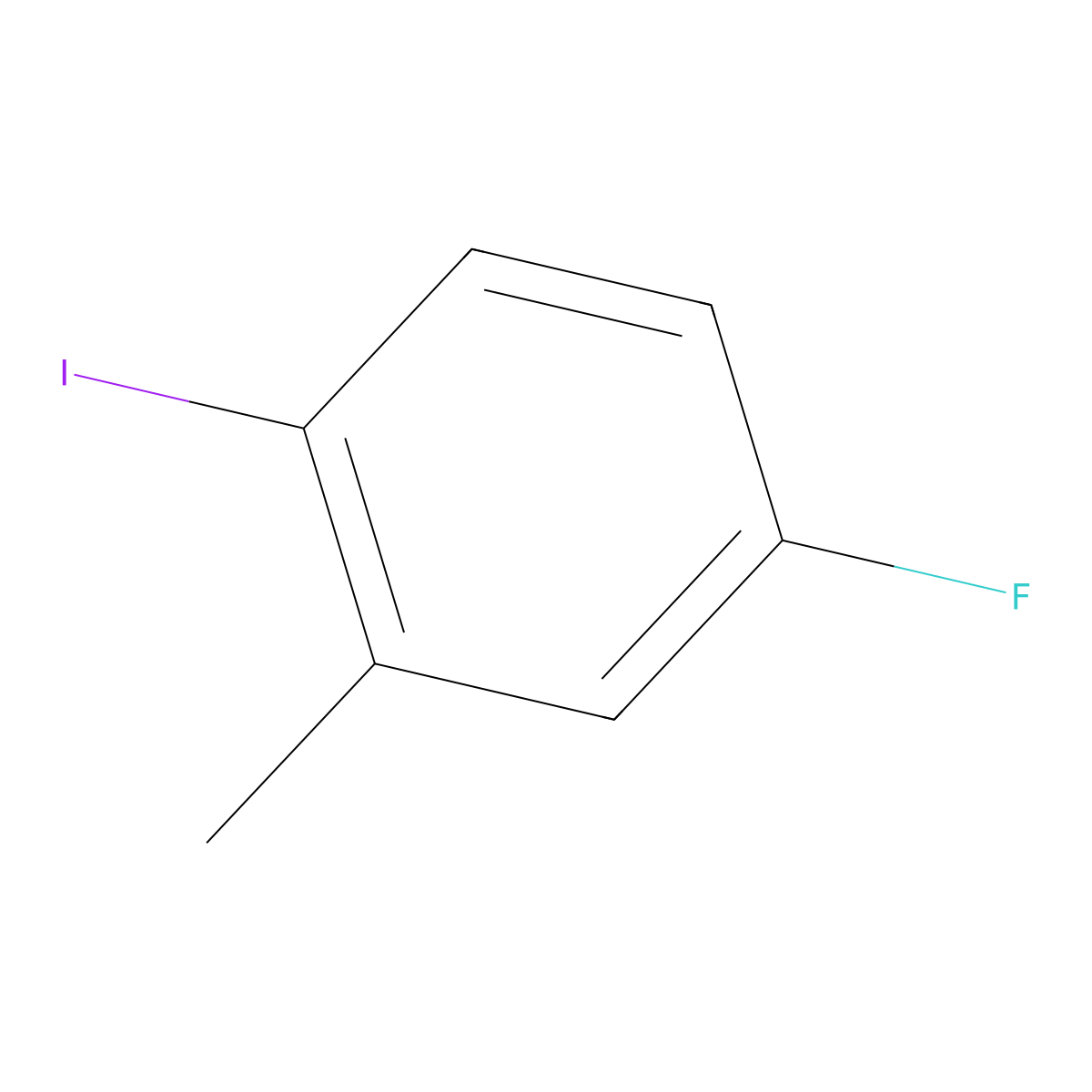 4-Fluoro-1-iodo-2-methylbenzene molecular structure, CAS 28490-56-4