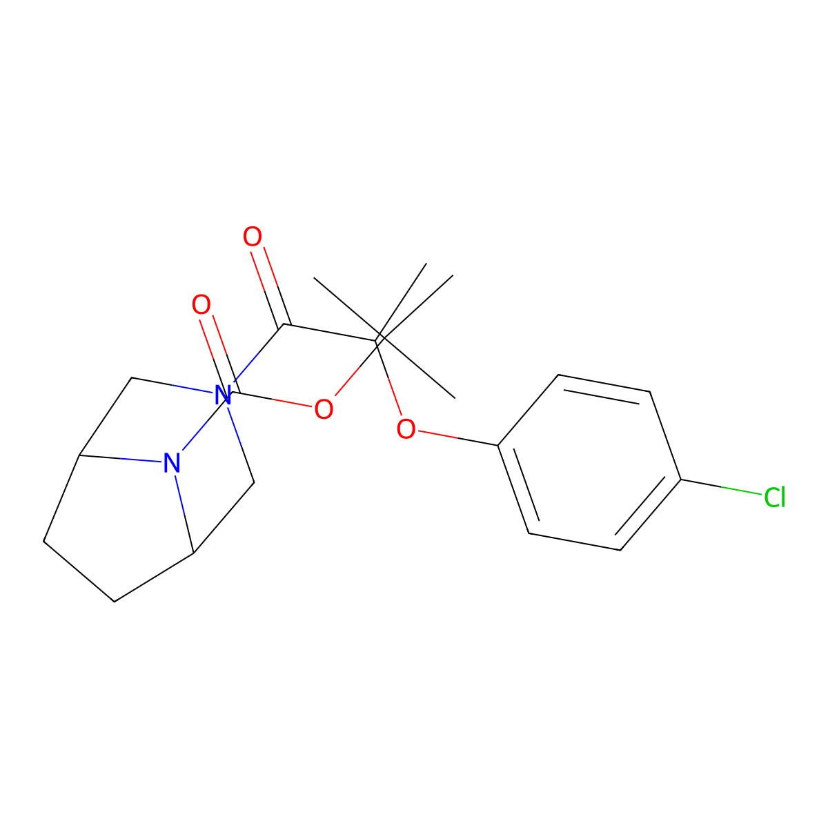 1,1-Dimethylethyl 3-[2-(4-chlorophenoxy)-1-oxopropyl]-3,8-diazabicyclo[3.2.1]octane-8-carboxylate molecular structure, CAS 2849001-10-9