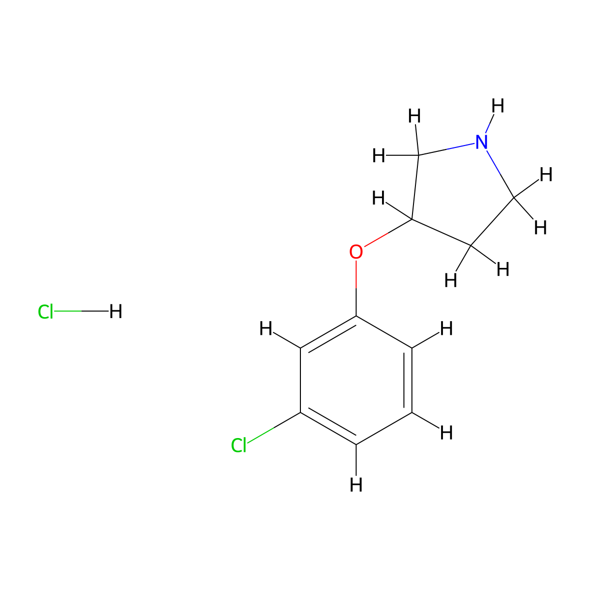 3-(3-Chlorophenoxy)pyrrolidine hydrochloride molecular structure, CAS 28491-00-1