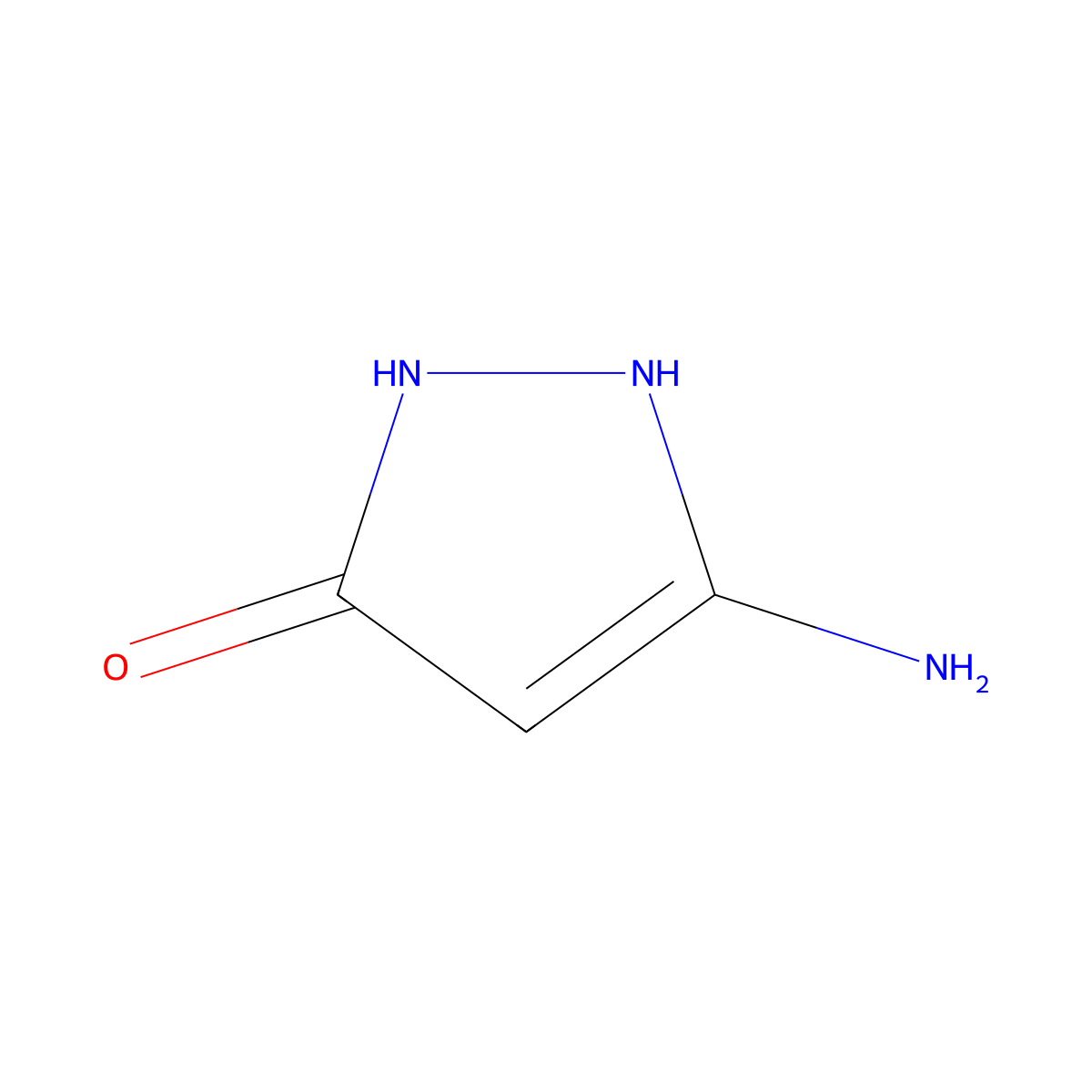 3-Amino-5-hydroxypyrazole molecular structure, CAS 28491-52-3