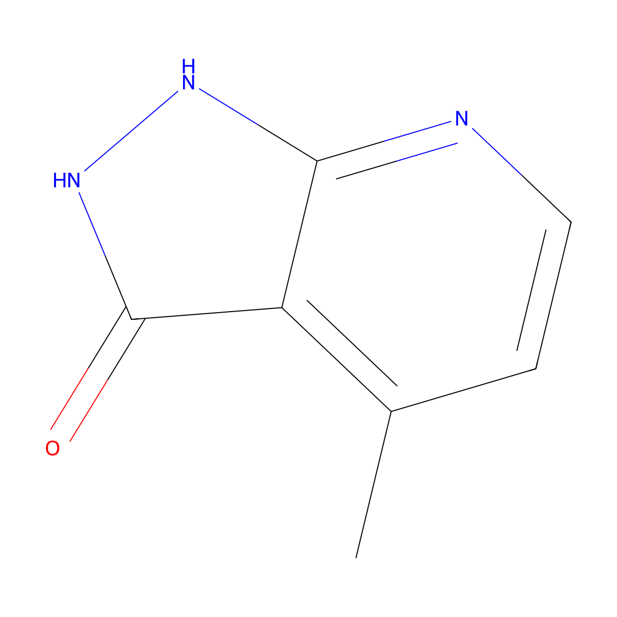 4-Methyl-1H-pyrazolo[3,4-b]pyridin-3(2H)-one molecular structure, CAS 28491-62-5