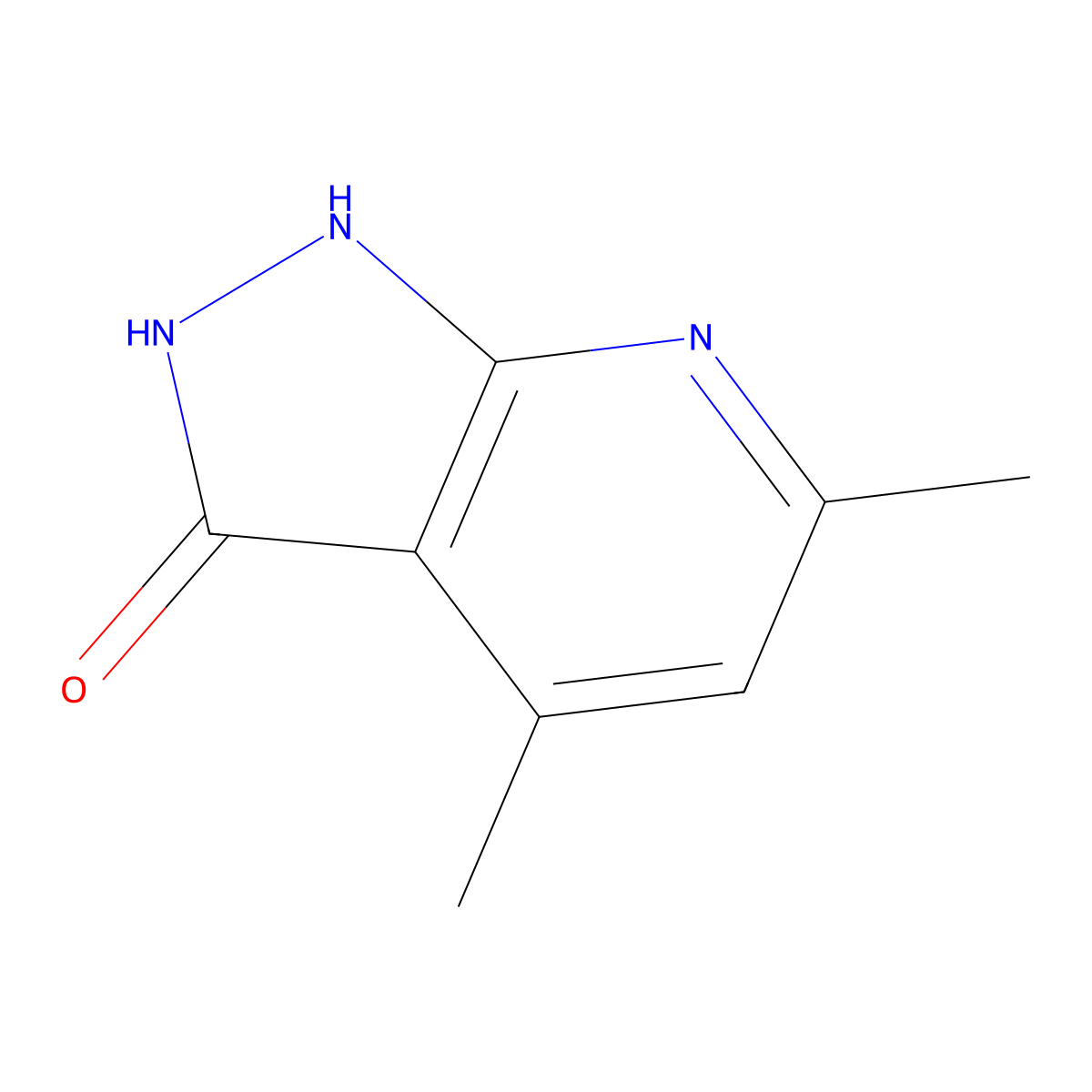 4,6-Dimethyl-1,2-dihydro-3h-pyrazolo[3,4-b]pyridin-3-one molecular structure, CAS 28491-67-0
