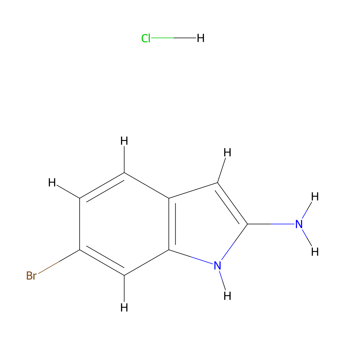 2-Amino-6-bromoindole hydrochloride molecular structure, CAS 28493-03-0