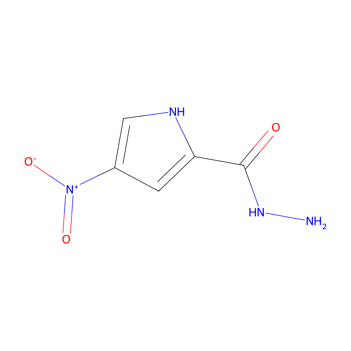 4-nitro-1H-pyrrole-2-carbohydrazide molecular structure, CAS 28494-48-6