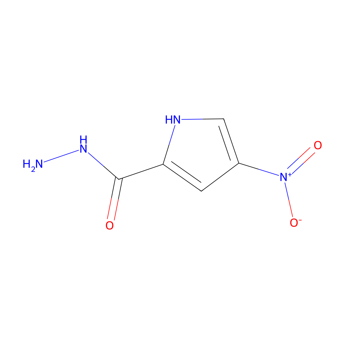 4-nitro-1H-pyrrole-2-carbohydrazide molecular structure, CAS 28494-48-6